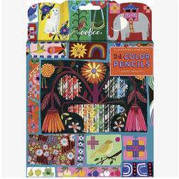 Eeboo 24 farveblyanter Dutch Quilt Sampler Neon/metallic