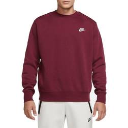 Nike Sportswear Club Fleece Men's Crew - Dark Beetroot/White