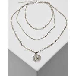Urban Classics unisex halskedja Layering Amulet Necklace, modesmycke kedja för män och kvinnor finns i eller silver, en e Zinklegering, colore: SILVER, cod. TB4200