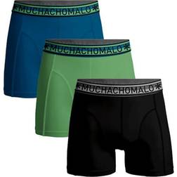 Muchachomalo 3-pak Cotton Stretch Solid Color Boxer Blue/Green