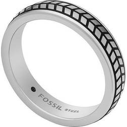 Fossil Men Dress Chevron Stainless Steel Band Ring