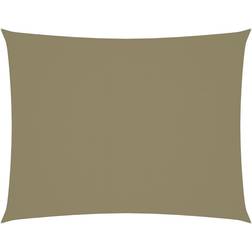 vidaXL Parasole a Vela Oxford Rettangolare 4x5 m Beige
