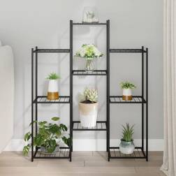 vidaXL Bloemenstandaard 83 x 25 x 100 cm Ijzer Zwart