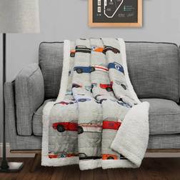 Lush Decor Decor(R) Race Cars Sherpa Throw Blue