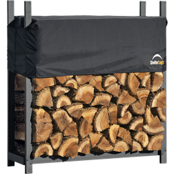 ShelterLogic Ultimate Firewood Rack with Cover 4' Black