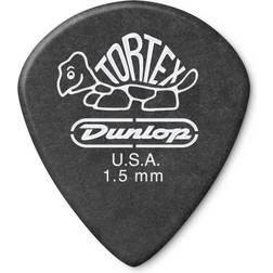 Dunlop Tortex Jazz III Guitar Picks, 1.50mm Gauge, Pitch Black, 12-Pack