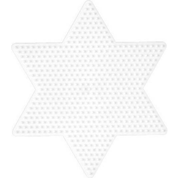 Hama Beads Midi, stiftplade, stor stjerne, transparent
