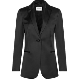 Calvin Klein Satin Single-Breasted Blazer