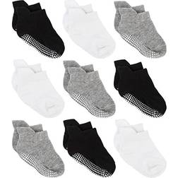 Baby Non Slip Grip Ankle Socks with Non Skid Soles 9-pack - Assorted