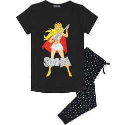 She-Ra Princess Of Power Womens/Ladies MOTU Pyjama Set (Black/White)