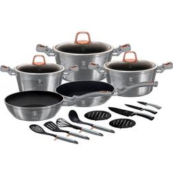 Berlinger Haus 17-Piece Kitchen Cookware Set Moonlight Collection Set mit Klappe 10 teile