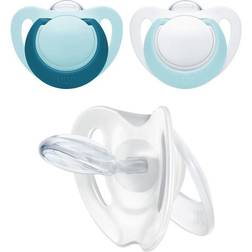 Nuk Sutter Genius 2 Pak Turquoise/White 6-18 mdr Sutter