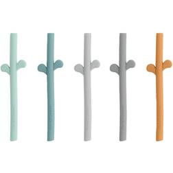 Done By Deer Peekaboo Straw 5-Pack Color Mix Azul