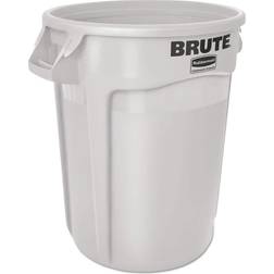 Rubbermaid Commercial Round Brute Container, Plastic, 10 Gal, RCP2610WHI