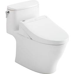 Toto Nexus 29 3/8" One-Piece 1.28 GPF Single Flush Elongated Toilet and Washlet C5 in Cotton, MW6423084CEFG#01