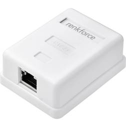 Renkforce Adaptateur Réseau Montage Apparent CAT 5e Blanc