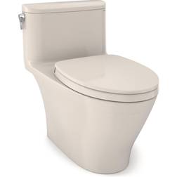 Toto Nexus 28 5/8" One-Piece Elongated Toilet with 1.28 GPF Single Flush In Sedona Beige with CeFiONtect Ceramic Glaze, MS642124CEFG#12