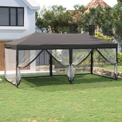 vidaXL Carpa Para Fiestas Plegable 3 x 6 m Antracita