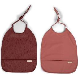 Filibabba Bib with Tie 2-pack Fall Flowers