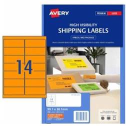 Avery Laser Label Hi Vis Shipping L7163Fo