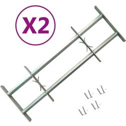 vidaXL justérbart sikkerhedsgitter til vinduer 2 stk. 1000-1500 mm