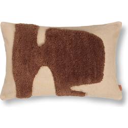 Ferm Living Lay Cushion Brown Komplettes Dekokissen Braun, Beige (60x40cm)