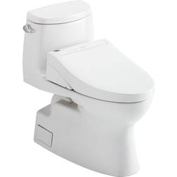 Toto Carlyle II Collection MW6143084CEFG#01 1.28 GPF Floor Mounted One-Piece Elongated Toilet with Washlet and Auto Flush in