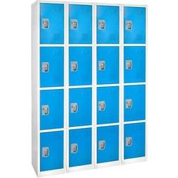 AdirOffice 72 in. 12 12 in. 4-Compartment Steel Tier Key Lock Storage Locker