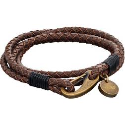 Fred Bennett Plaited Leather Wrap Around Bracelet B5273