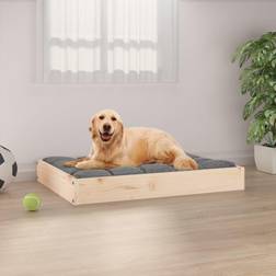 vidaXL Hundeseng 71,5x54x9 massivt fyrretræ