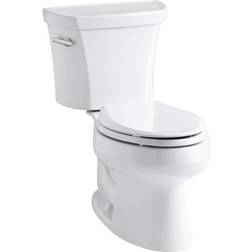 Kohler Wellworth Two-piece elongated 1.28 gpf toilet with tank cover locks