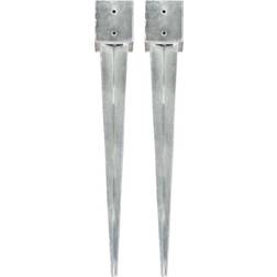 vidaXL Ground Spikes Silver