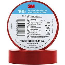 3M Cinta Aislante Temflex 165 PVC 19 mm x 20 m Rojo