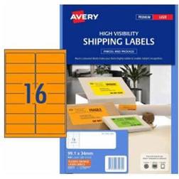 Avery High Visibility Shipping Label 25pk