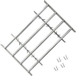 vidaXL Fenstergitter Verstellbar mit 4 Querstäben 500-650 mm