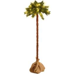 vidaXL Artificial Double Palm Tree with Christmas Tree