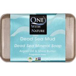 One With Nature Dead Sea Mineral Mud Soap with Argan Oil & Shea Butter 200g