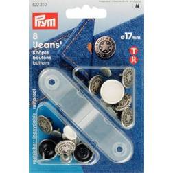 Prym Nähfrei-Druckknöpfe Jeans 17 mm Altsilber