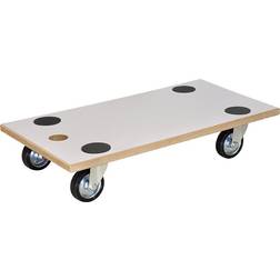 Transport dolly with grip hole, MM 1316, castors for soft floors, pack of 2, LxW 575 x 300 mm