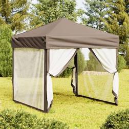 vidaXL Tente de Réception Pliable Pavillon d'Extérieur Patio Taupe 2 x 2 m