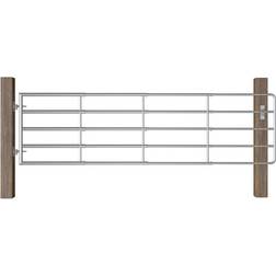 vidaXL Basic Gårdsgrind 5 stänger 115-300x90 silver
