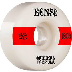 Bones Bones Wheels OG Formula Skateboard Hjul 100 52 Mm V4 Wide 4pk White Hvid 52mm Unisex Adult, Kids, Newborn, Toddler, Infant