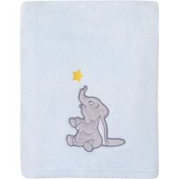 Disney Dumbo Shine Bright Little Star Super Soft Baby Blanket with Applique Aqua/Gray/Yellow