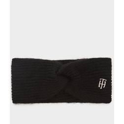 Tommy Hilfiger knitted headband with logo, Black