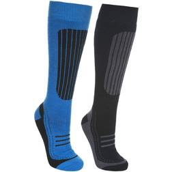 Trespass Langdon II Male Ski Socks - Black/Bright Blue