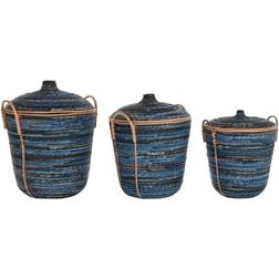 Dkd Home Decor set Black Blue Basket