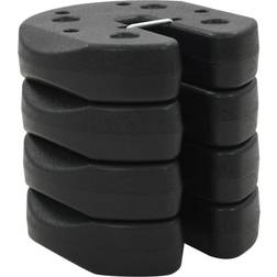 vidaXL Poids Pour Belvédère 4 pcs Black 220x50 mm