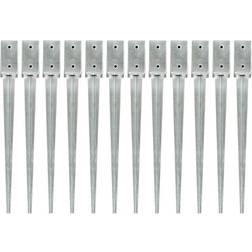 vidaXL Ground Spikes Silver n/a