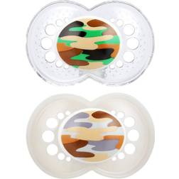 Mam Camo 2pk Pacifier Unisex 16 Months