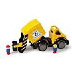 Viking Toys Yellow garbage truck with Jumbo figures